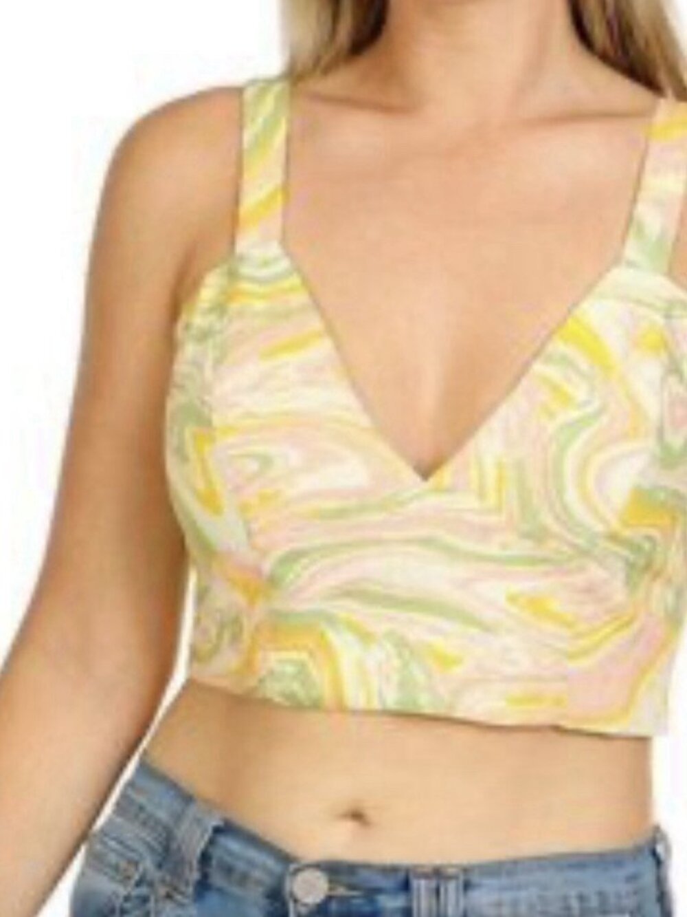 Women’s Lost & Wander Radiant River Crop Top Marble - Swirl Size Small NWT